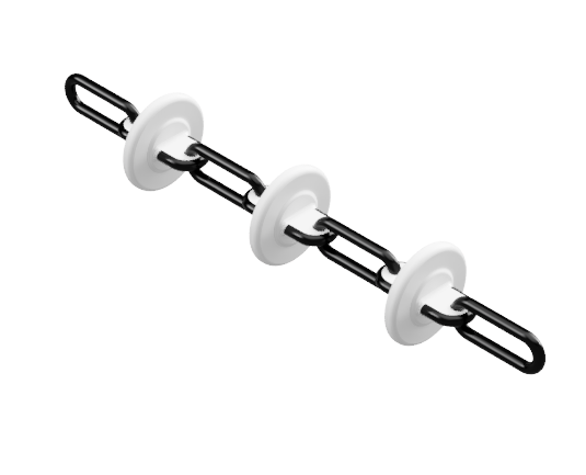 [01010007] Chain with disks D43mm for ChainLine 60 with full injection